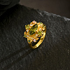 Brass Micro Pave Cubic Zirconia Finger Rings for Women KW9333-5-1