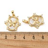 Brass Micro Pave Cubic Zirconia Pendents KK-R210-10G-3