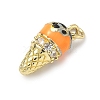 Brass Micro Pave Cubic Zirconia Pendants KK-H255-03G-02-2