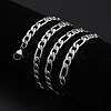 Men's 304 Stainless Steel Figaro Chain Necklaces NJEW-T012-02-56-S-2