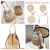 WADORN Imitation Leather Bag Bottoms & Purse Strap & Drawstring for Bucket Bag Set FIND-WR0009-88-5