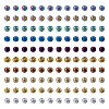250Pcs 10 Colors Electroplated Natural Lava Rock Beads Strands G-PJ0001-03A-1