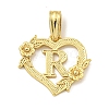 Heart Brass Pendants KK-I714-04G-R-1