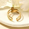 304 Stainless Steel Open Cuff Rings for Women RJEW-R010-03G-3