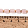 Natural Rose Quartz Beads Strands GG-CBA96AE-A10-6x6mm-5