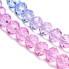 Transparent Painted Glass Beads Strands DGLA-A034-T6mm-A08-4