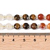 Natural Agate(Dyed & Heated) & Dyed White Jade & Tiger Eye Beads Strands G-Z135-B09-6