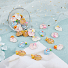 SUPERFINDINGS 50Pcs 5 Styles Translucent Cloud Resin Cabochons RESI-FH0001-59-4