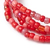 3Pcs 3 Styles Glass Stretch Bracelets BJEW-JB11030-5