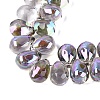 Electroplate Baking Paint Transparent Glass Beads Strands GL-N005-02A-C10-3