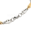 PVD Vacuum Plating 304 Stainless Steel Oval Link Chains Necklace STAS-E160-16GP-1-3