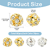 60Pcs 2 Styles Brass Rhinestone Beads KK-YW0004-26-3