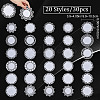 Gorgecraft 3 Sets 2 Styles Round Lace Scrapbooking Paper Pads DIY-GF0006-87-2