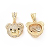 Brass Micro Pave Cubic Zirconia Pendants ZIRC-F136-01-2