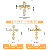54Pcs 9 Style Zinc Alloy Rhinestone Cabochons MRMJ-HY0001-20-2