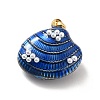 Rack Plating Brass Enamel Pendants KK-M230-03G-3