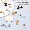  Jewelry 40Pcs 20 Style 304 Stainless Steel Stud Earring Findings STAS-PJ0001-23-18