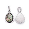 Natural Abalone Shell/Paua ShellCharms X-BSHE-F011-03B-P-2