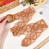 Cloth Woven Rhombus with Wood Chain Belts for Women AJEW-WH20019-125A-3