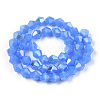 Imitation Jade Electroplate Glass Beads Strands LS-EGLA-A039-J6mm-L04-3