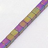 Electroplate Non-magnetic Synthetic Hematite Beads Strands G-J170B-2x2mm-04-3