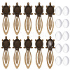 10Pcs Tibetan Style Tortoise Bookmark Cabochon Settings TIBE-ME0001-10-1