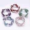 Four Loops Wrap Gemstone Beads Bracelets BJEW-JB02590-1