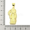 Rack Plating Brass Micro Pave Clear Cubic Zirconia Pendants KK-B091-30G-03-3