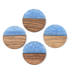 Opaque Resin & Walnut Wood Pendants RESI-S389-025A-C01-1