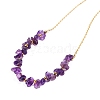 Natural Amethyst Chips Beaded Necklaces PW-WG33493-02-4