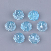 Transparent Spray Painted Glass Beads GLAA-S183-10C-1