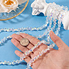 Electroplate Transparent Glass Beads Strands GLAA-TAC0028-009C-6