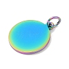 Ion Plating(IP) 304 Stainless Steel Pendants STAS-I311-33E-RC-2