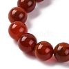 Natural Carnelian Bracelet Beads Stretch Bracelets BJEW-I319-01K-3