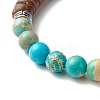 Wood Beads Stretch Bracelet Sets for Girl Women BJEW-JB06766-11