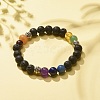 Natural & Synthetic Mixed Gemstone Stretch Bracelet BJEW-JB08170-2