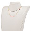 Faceted Glass Beaded Necklaces NJEW-JN03278-02-4