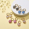 Natural Gemstone Heart Dangle Earrings EJEW-JE05068-6