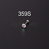 316L Surgical Stainless Steel Clear AB Cubic Zirconia Flat Round Cartilage Earrings WGE6C84-12-1