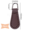 Gorgecraft 20Pcs Imitation Leather Zipper Slider AJEW-GF0004-88-2