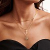 925 Sterling Silver 3 Layer Necklaces NJEW-L116-07G-3