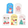 50Pcs Christmas Theme Paper Printed Gift Tags CDIS-H007-07-2