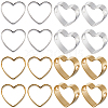 SUNNYCLUE 60Pcs 2 Colors Brass Bead Frame KK-SC0004-57-1