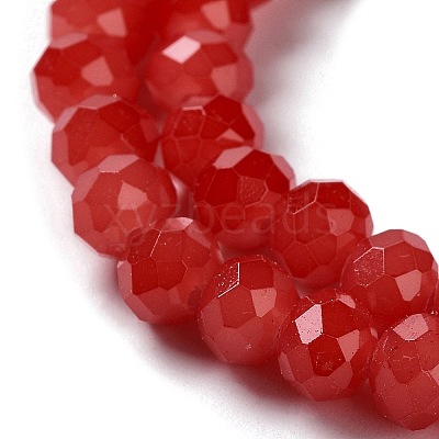 Baking Paint Imitation Jade Glass Bead Strands DGLA-A034-J4MM-A32-1