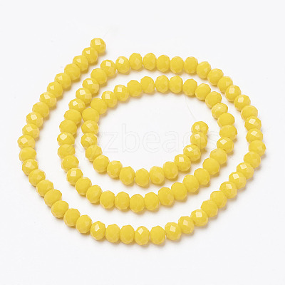 Opaque Solid Color Glass Beads Strands X1-EGLA-A034-P4mm-D04-1