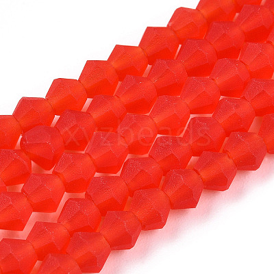 Imitate Austrian Crystal Frosted Glass Beads Strands GLAA-F029-TM3mm-B31-1