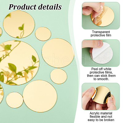 100Pcs 4 Styles Adhesive Acrylic Cabochons Sheets DIY-PH0022-93C-1