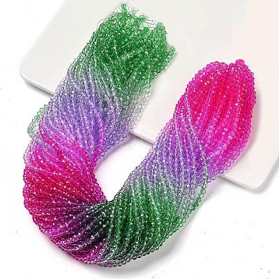 Transparent Painted Glass Beads Strands DGLA-A034-T3mm-A06-1
