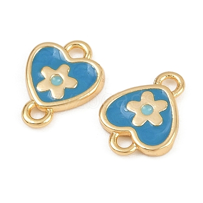 Brass Enamel Connector Charms KK-H078-03B-G01-1