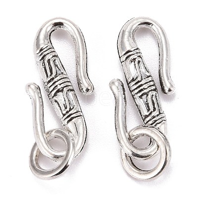 Tibetan Style Alloy Hook and S-Hook Clasps TIBE-I025-13AS-1